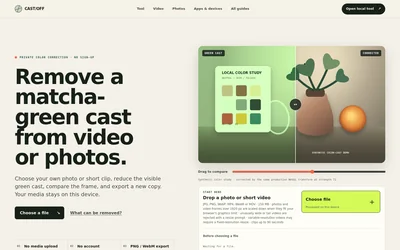 Remove Matcha Filter 项目页面截图